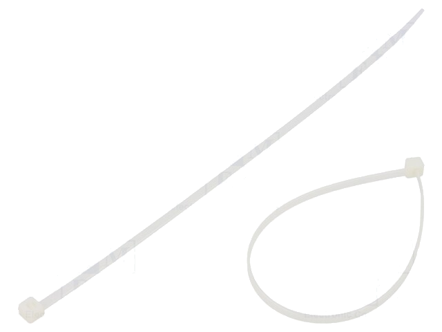 Kabelbinder; L: 200mm; W: 3,6mm; polyamide; 80N; natuurlijk; UL94V-2 Kabelbinder; L: 200mm; W: 3,6mm; polyamide; 80N; natuurlijk; UL94V-2
